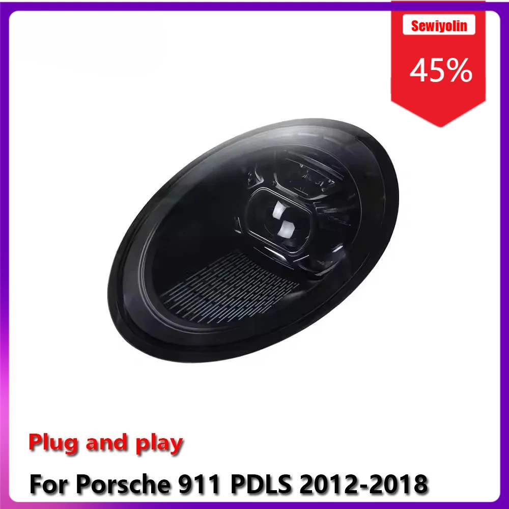 

Автомобильные светодиодные фары Sewiyolin в сборе для Porsche 911 Pdls 2012-2018, противотуманные фары DRL, стоп-сигналы поворота Plug and Play