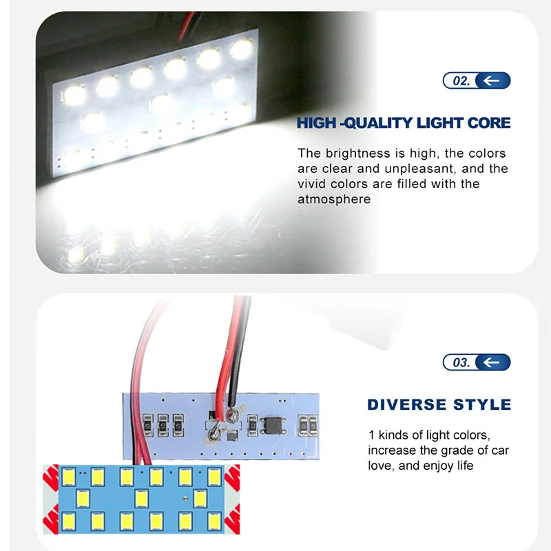 1Pcs Car Led Signal Bulbs Trunk Light White Lamp For Toyota Corolla Cross 10 Series bZ4X RAV4 2023-2024 Prius LAND Cruiser 300