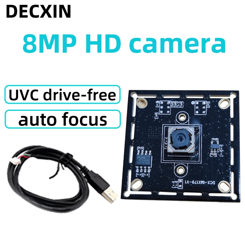 8MP HD camera module Fixed focus wide angle Face recognition/document scanning camera IMX179 chip USB free drive