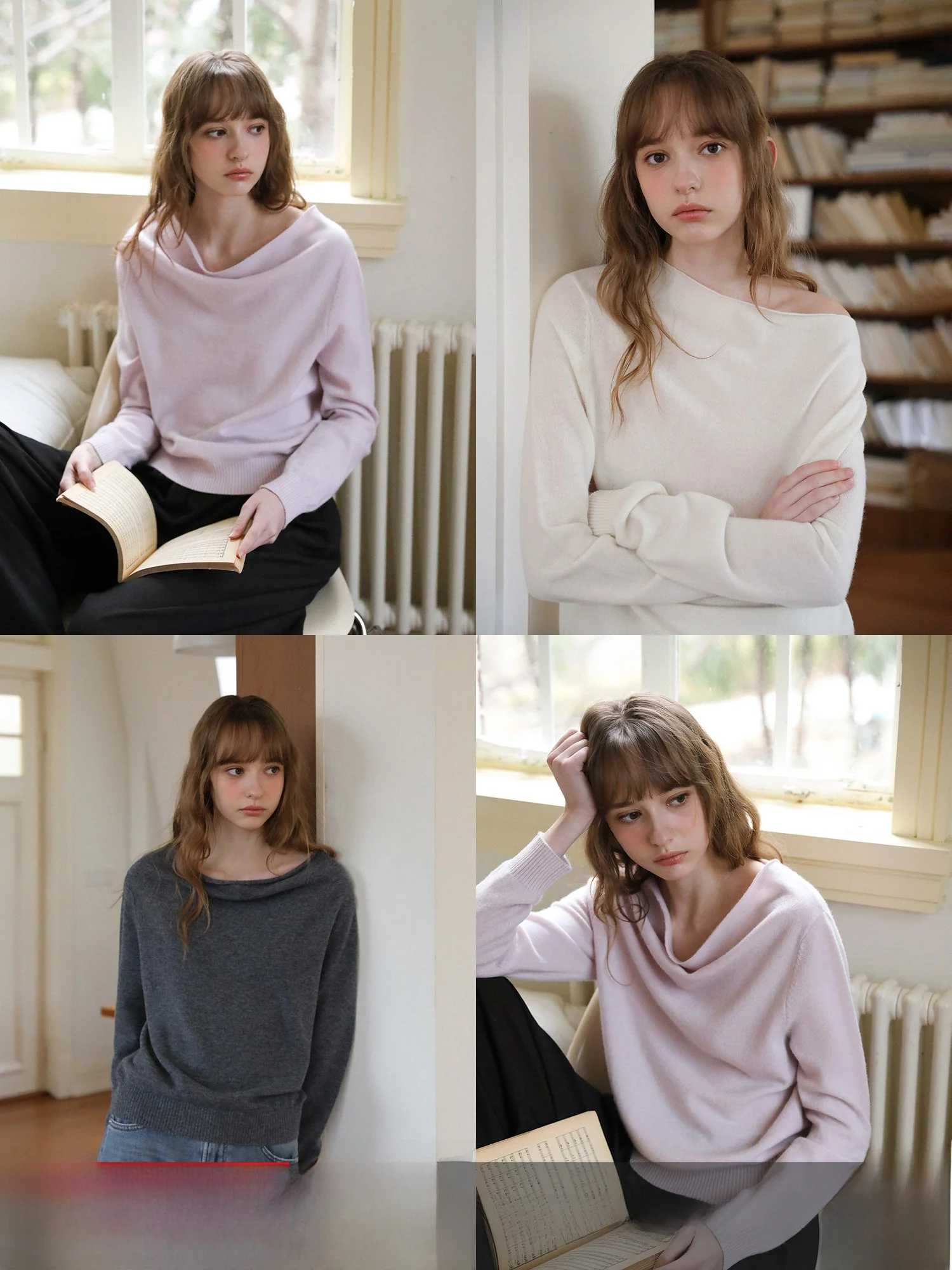 

MELLIIY 2026 Весенняя новинка: Женский вязаный шерстяной топ с длинным рукавом на одно плечо, мягкий, удобный, повседневный, свободного кроя