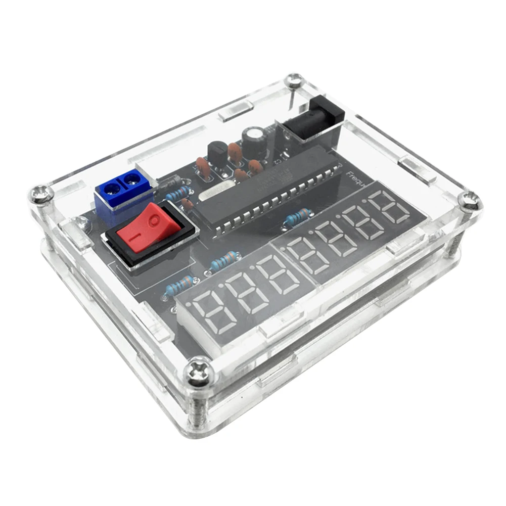 AVR Frequency Meter Crystal Measure Frequency for Measure Oscillator DIY Kit 0.45HZ-10MHZ 7-Bit Precision Resolution