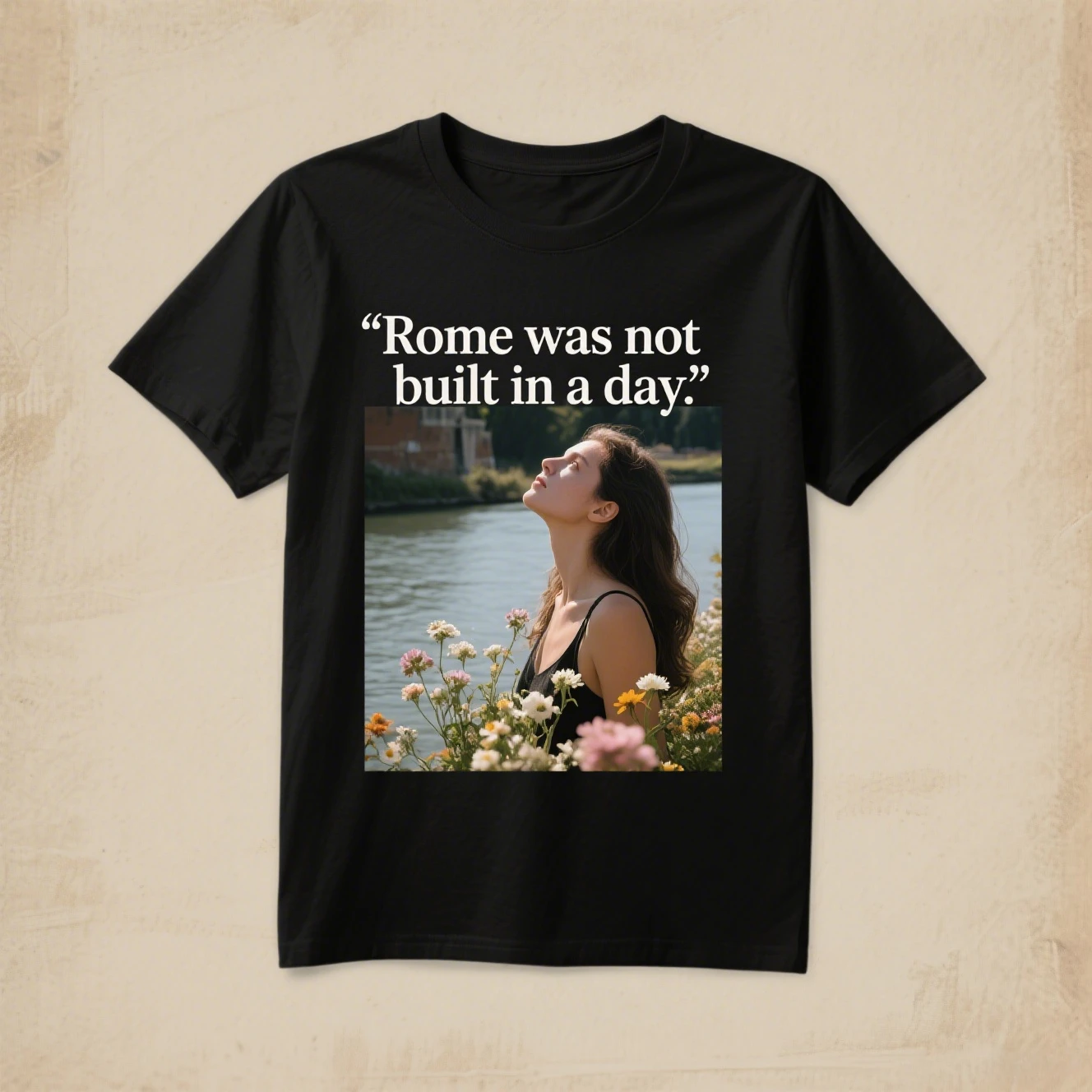 

Flower Beautiful Women Graphic Printing Summer Luxury Brand Pure Cotton Men's and Women's T-shirts Short Sleeves Trendy Clothing
