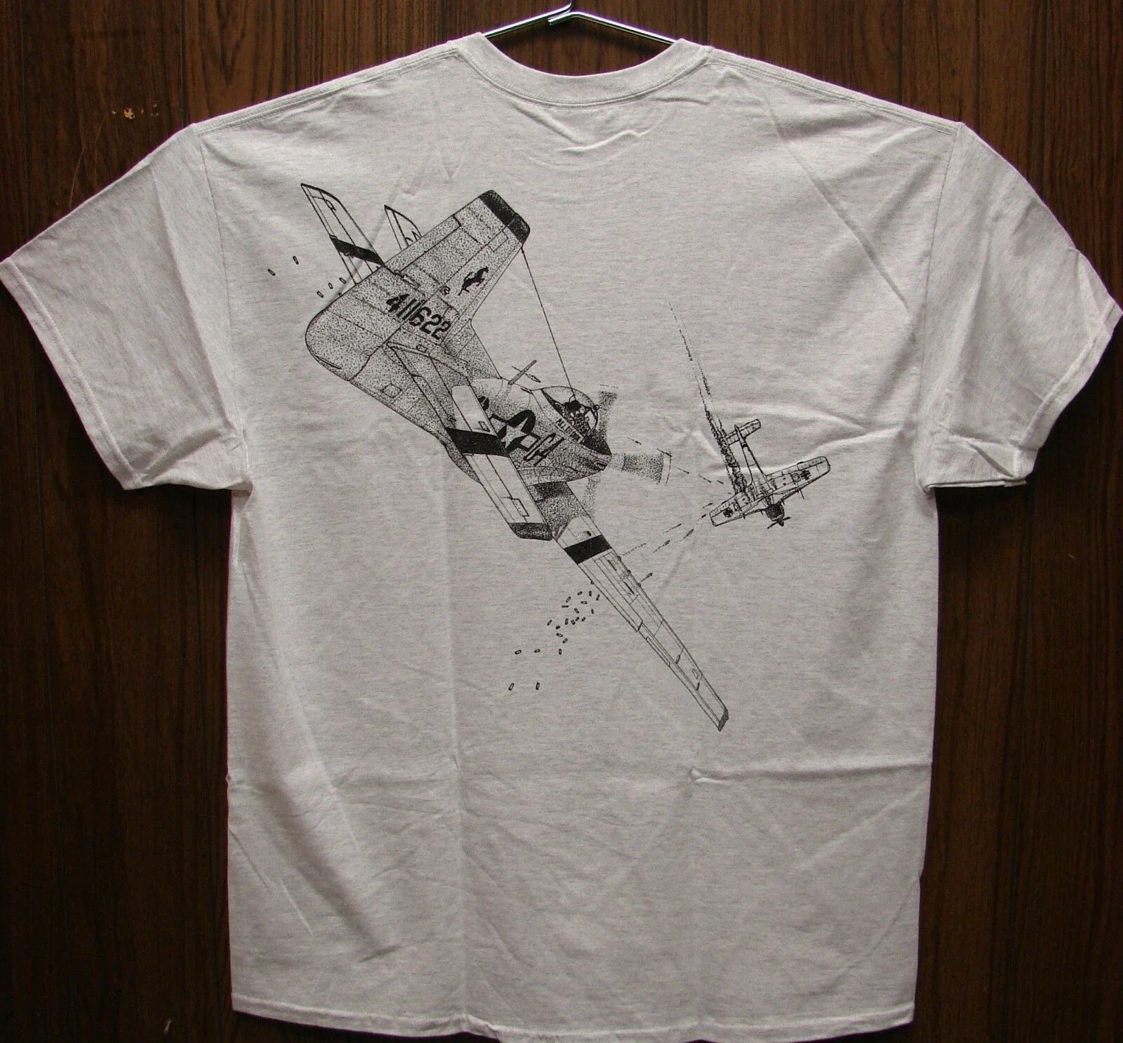 

P-51 Mustang WW2 WWII Airplane T-shirts! Men's 100% Cotton Casual T-shirts Loose Top Size S-3XL