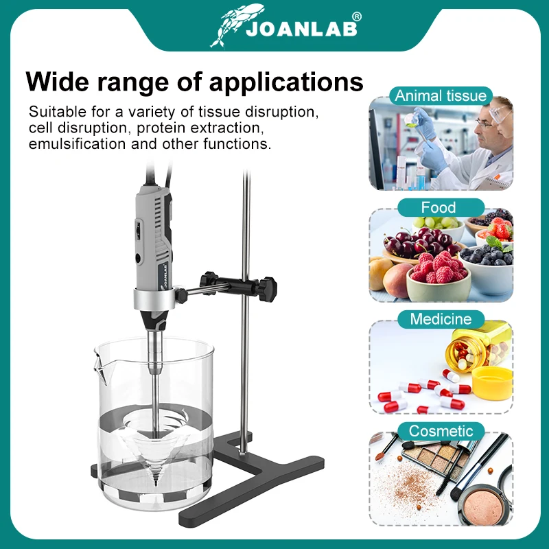 JOANLAB Lab Hand Held High Speed Homogenizer Emulsifier Disperser Cell Crushing Mixer 5000~35000rpm 220V MHZ-01