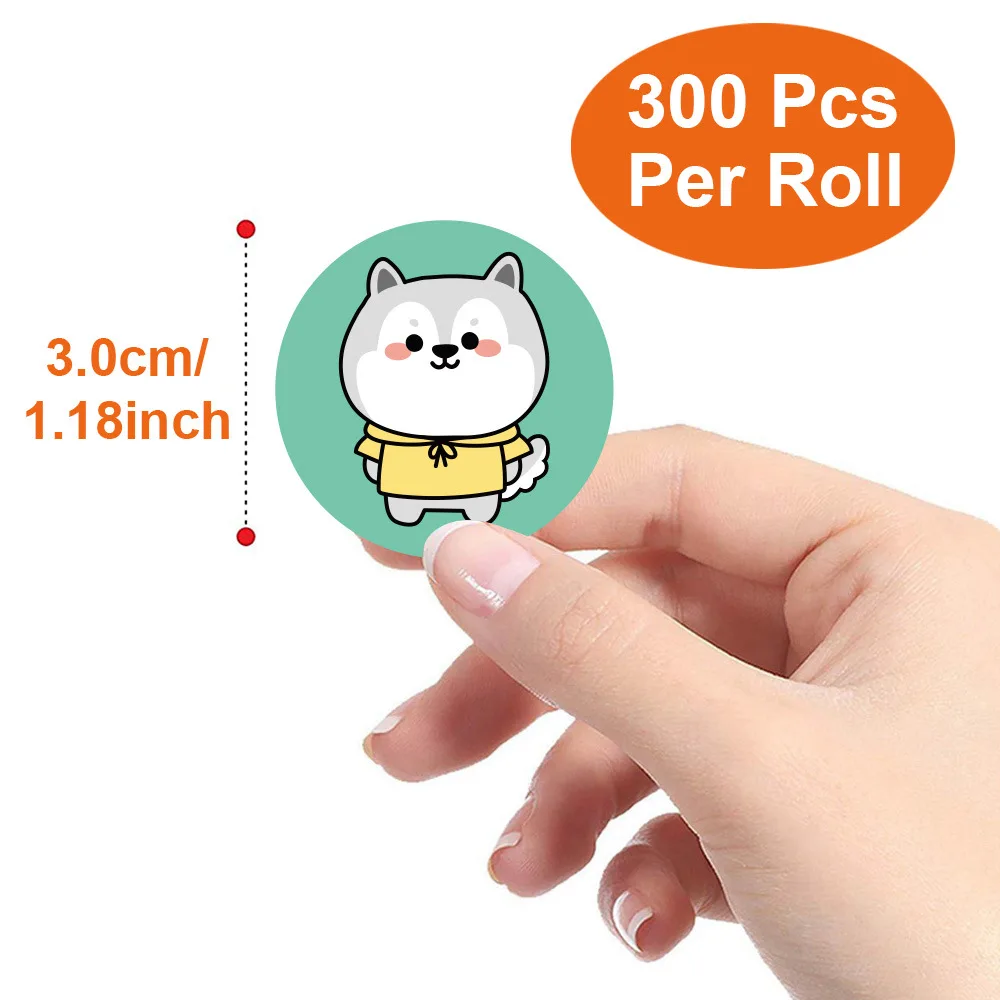 50-300pcs Cartoon Animal Reward Sticker Label Thank You Cute Game Sticker DIY Gift Sealing Label Decoration Supple image 2