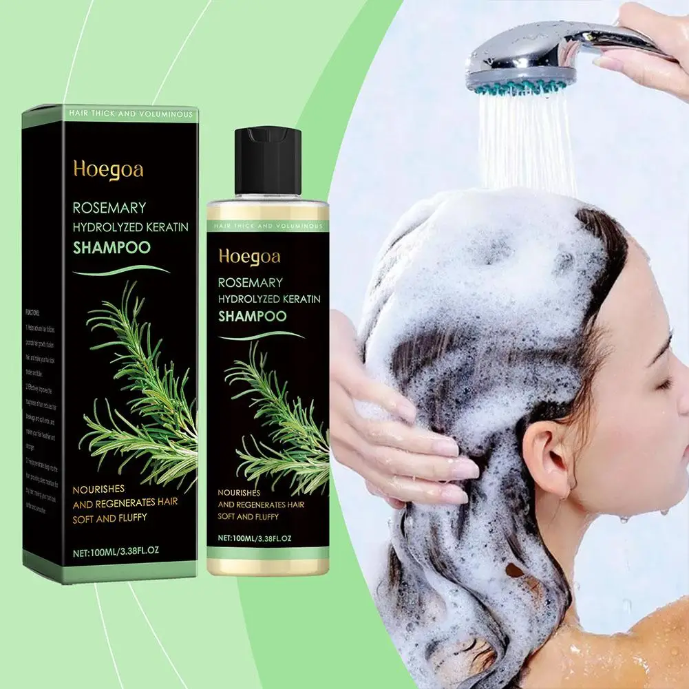 Rosemary Hydrolyzed Keratin Shampoo For Fast Anti Hair Loss Effective Repair Dry Frizzy Damaged Hair Strengthen Z2I1