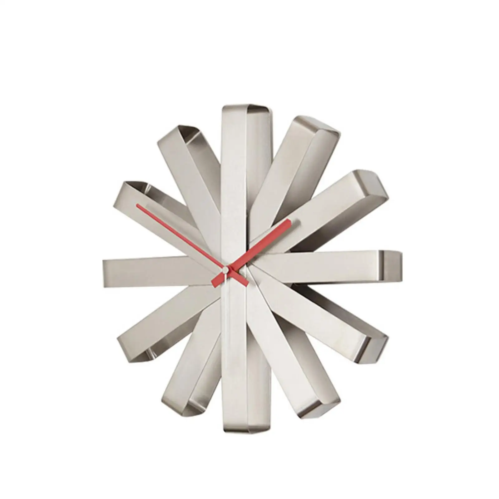 Sunray Wall Clock Compact Stainless Steel Geometry Luxury Modern Decor Wall Timepiece for Workplace