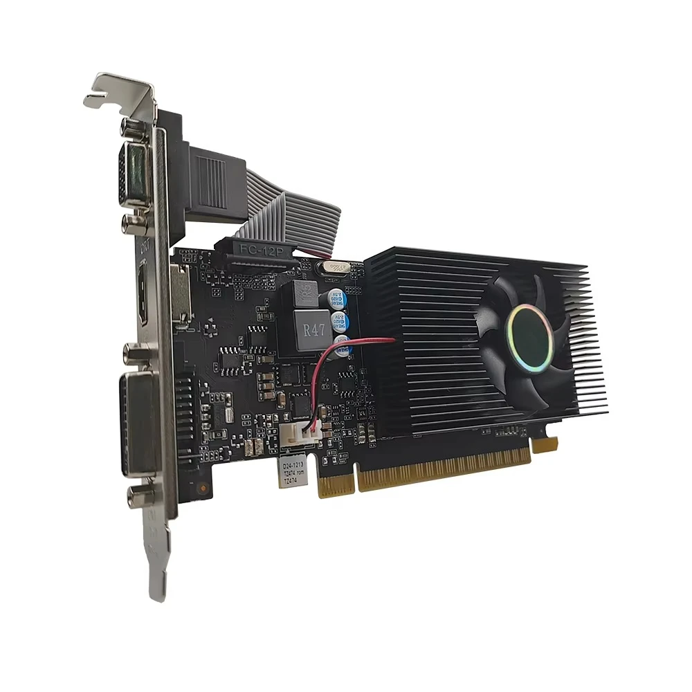 New GT 740 2GB GDDR5 64Bit Low Profile Dual-Fan Graphics Card VGA/DVI/HD OEM for Multi-Display Desktop PC Builds
