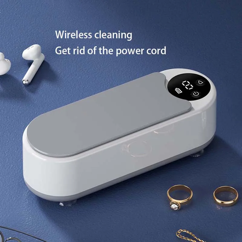 XIAOMI Ultrasonic Cleaner Portable Recharge High Frequency Vibration Digital Display Jewelry Glasses Cleaning Machines Household