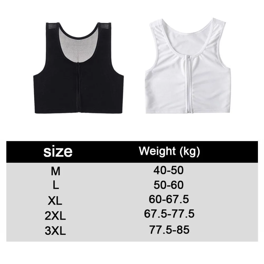 Zip Corset Bra Breathable Non Bandage Tank Tops Front Zipper Chest Vest for Women Shaping Clothes