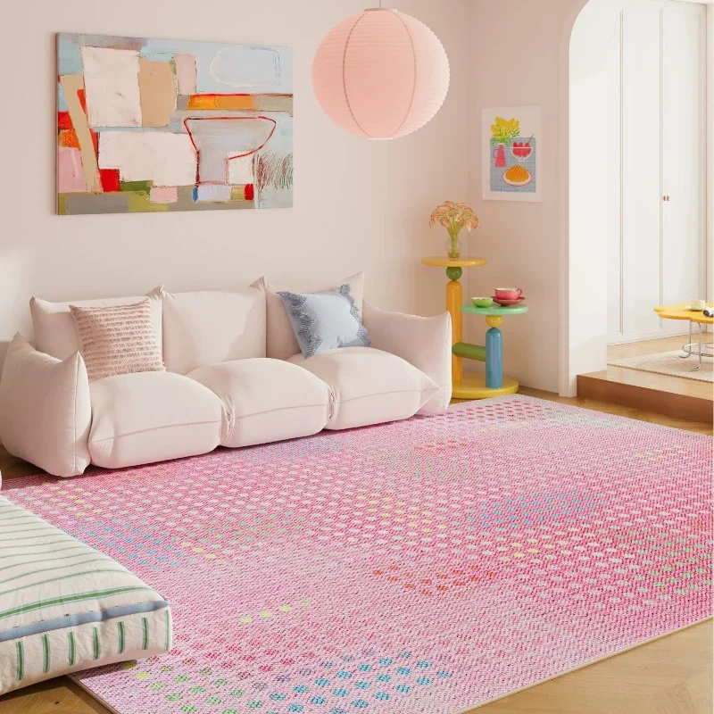 Dopamine Color Living Room Decoration Carpet Large Area Rugs for Bedroom Fluffy Soft Lounge Floor Mat Thick Plush Cloakroom Rug