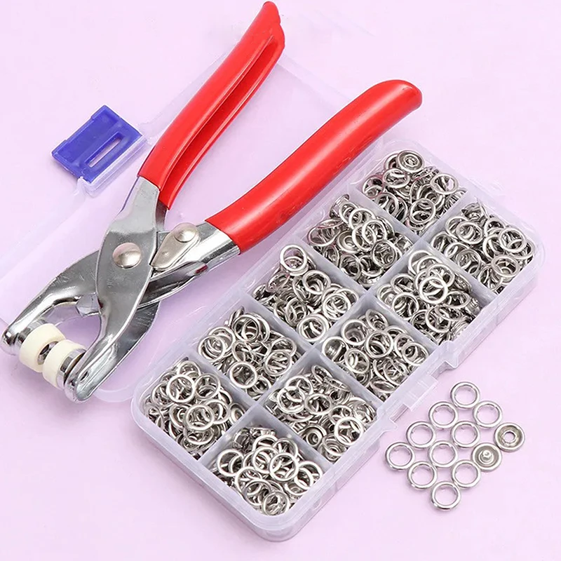 50/100PCS Plier Tool Metal Snap Button Sewing Button Thickened Snap Fastener Kit DIY Craft For Sewing Clothes Sewing Storage Box