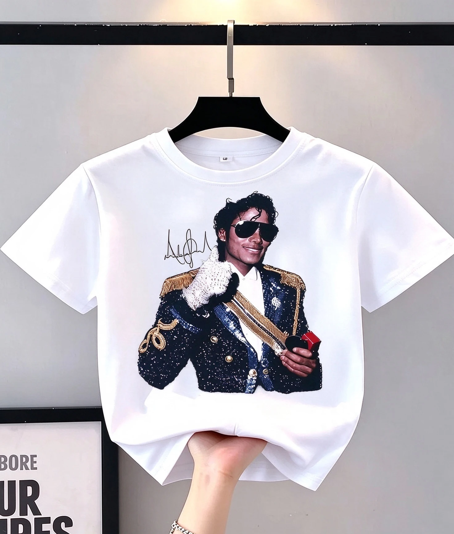 Kids Boys Girls T Shirt  Michael Jackson Thriller Vintage Portrait Graphic Print Classic King Of Pop Retro Music Sleeve Tees