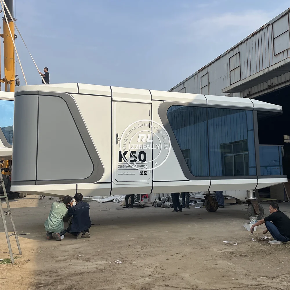 デラックススモールプレハブスマートカプセルハウス、ポータブルホテルルーム、モダンホーム、2022