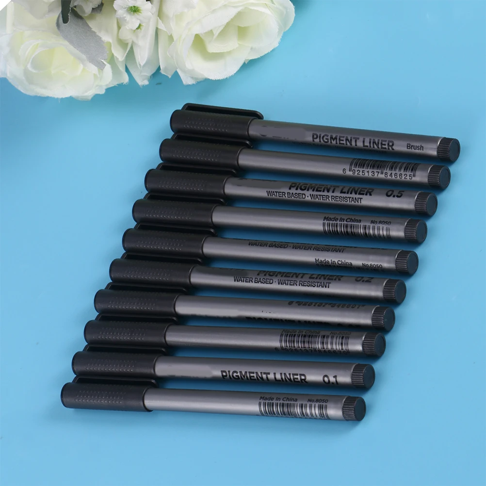 

9 шт. на водной основе для технических художественных рисунков, эскизов и письменных принадлежностей для рукоделия, канцелярских принадлежностей