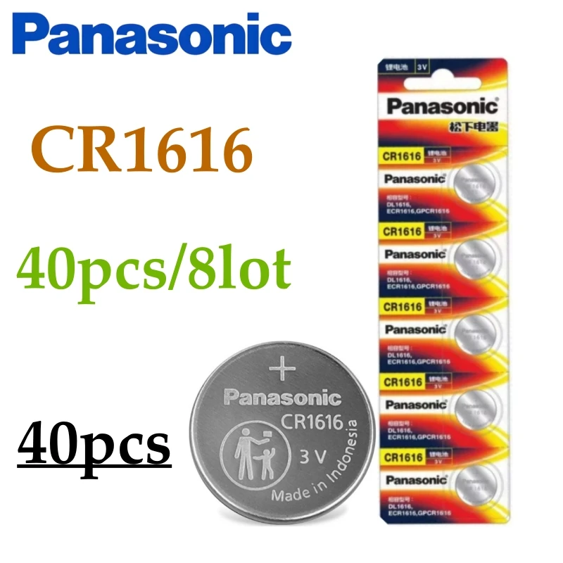 40pcs Original Panasonic 3V CR1616 CR 1616 Button Batteries Cell Coin Lithium Battery For Watch Electronic Toy Calculators