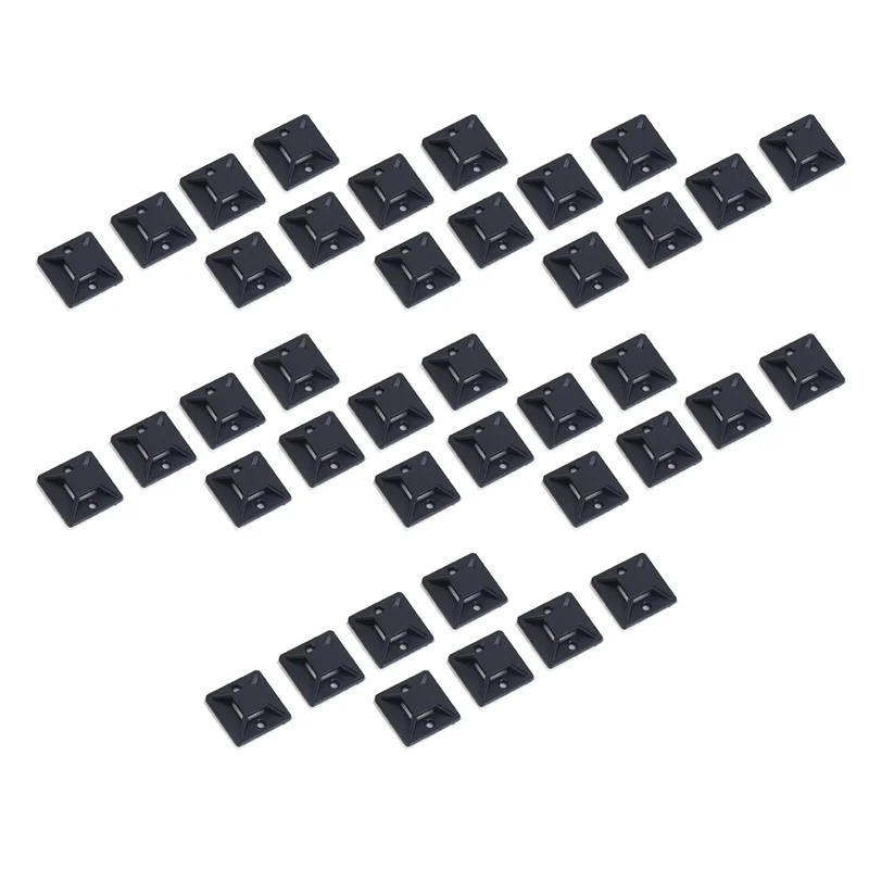 

1000 Pcs Self Adhesive Cable Tie Mount Base Holder 20 X 20 X 6Mm
