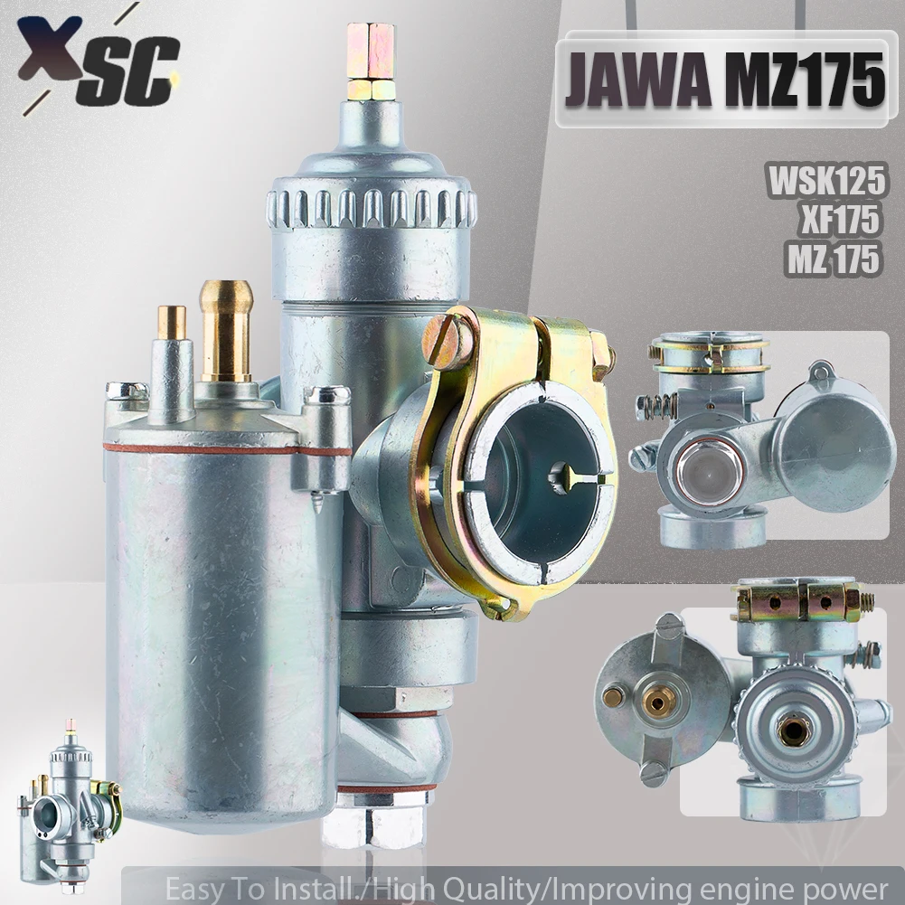 

Jawa MZ175 Карбюратор Мотоцикл 250cc Двигатель WSK125 XF175 MZ 175 Карбюратор для велосипедов Модифицированный велосипед для грязи Аксессуары для мотокросса