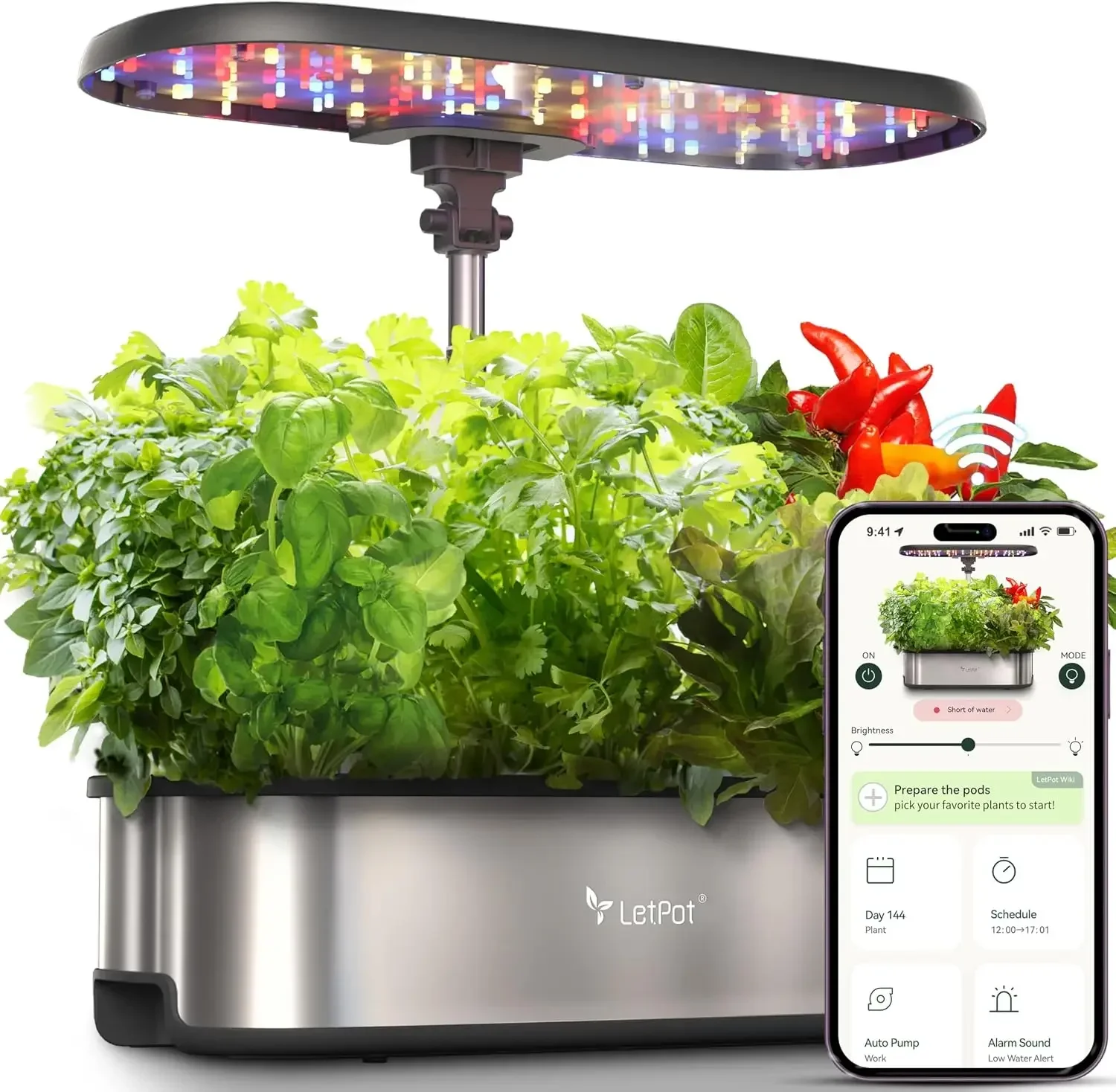 LETPOT LPH-SE Hydroponics Growing System, 12 Pods Smart Herb Garden Kit Indoor, Indoor Garden, APP & WiFi Controlled, with 24W G