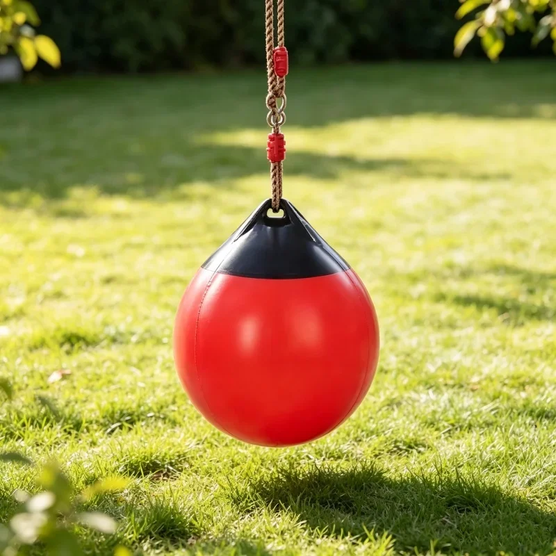 Inflatable Hanging Ball Swing Seat 29cm With Suspension Rope For Backyard Courtyard Outdoor Leisure Scene Arrangement Session