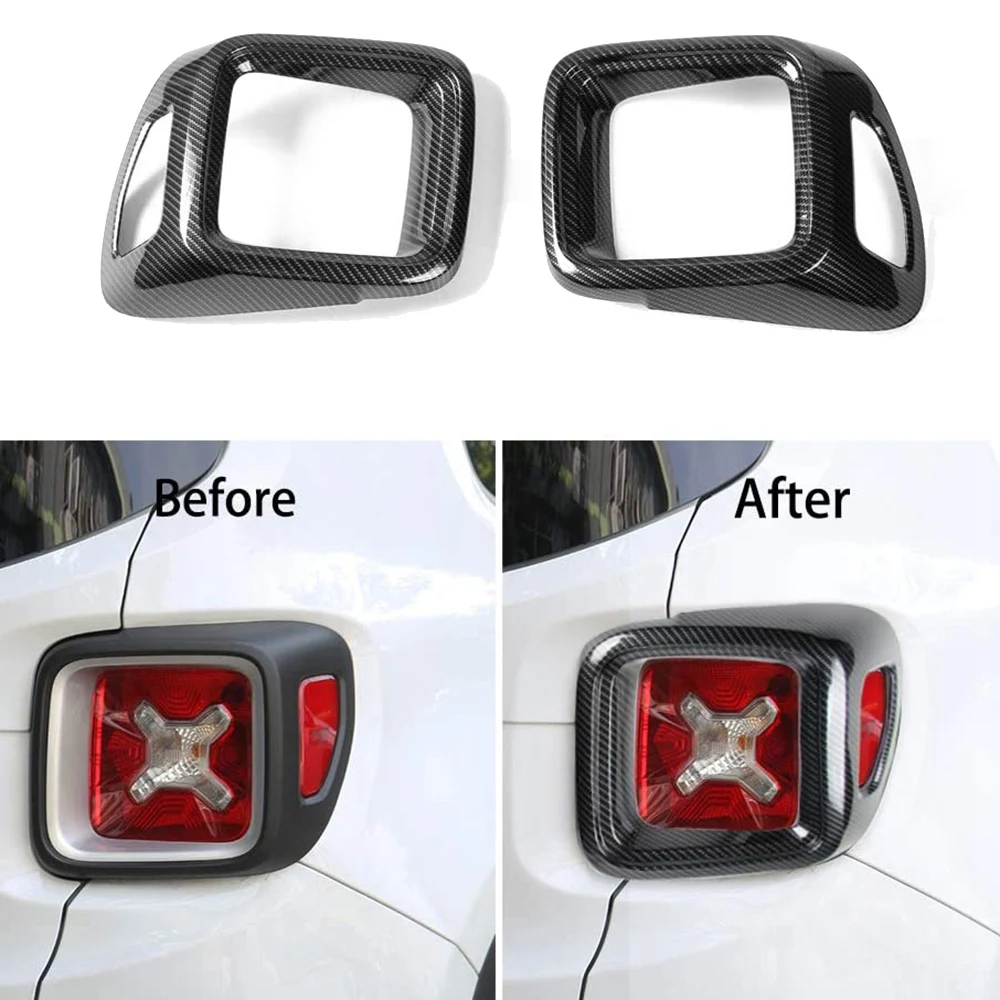 Задняя крышка автомобиля из углеродного волокна, обшивка для заднего фонаря для Jeep Renegade 2016 2017