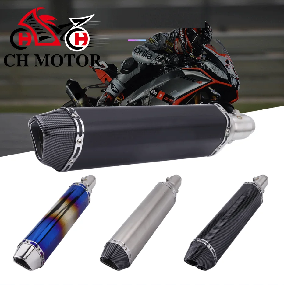 

slip on 470mm exhaust motorcycl Muffler Escapes Para Motos For kawasi NINIA 650 tmax 500 tmax 530 SUZUKI gw250 ATV Dirt Pit Bike
