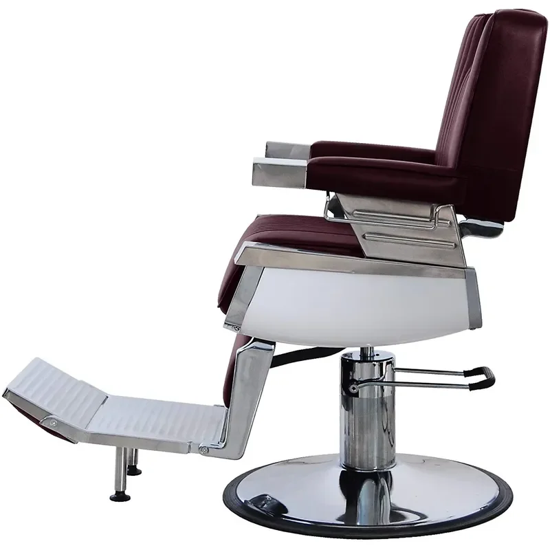 Stylish Classic Barber Chair for Men Haircut Salon Furniture Adjustable Reclining Hydraulic Beauty Shop Equipment