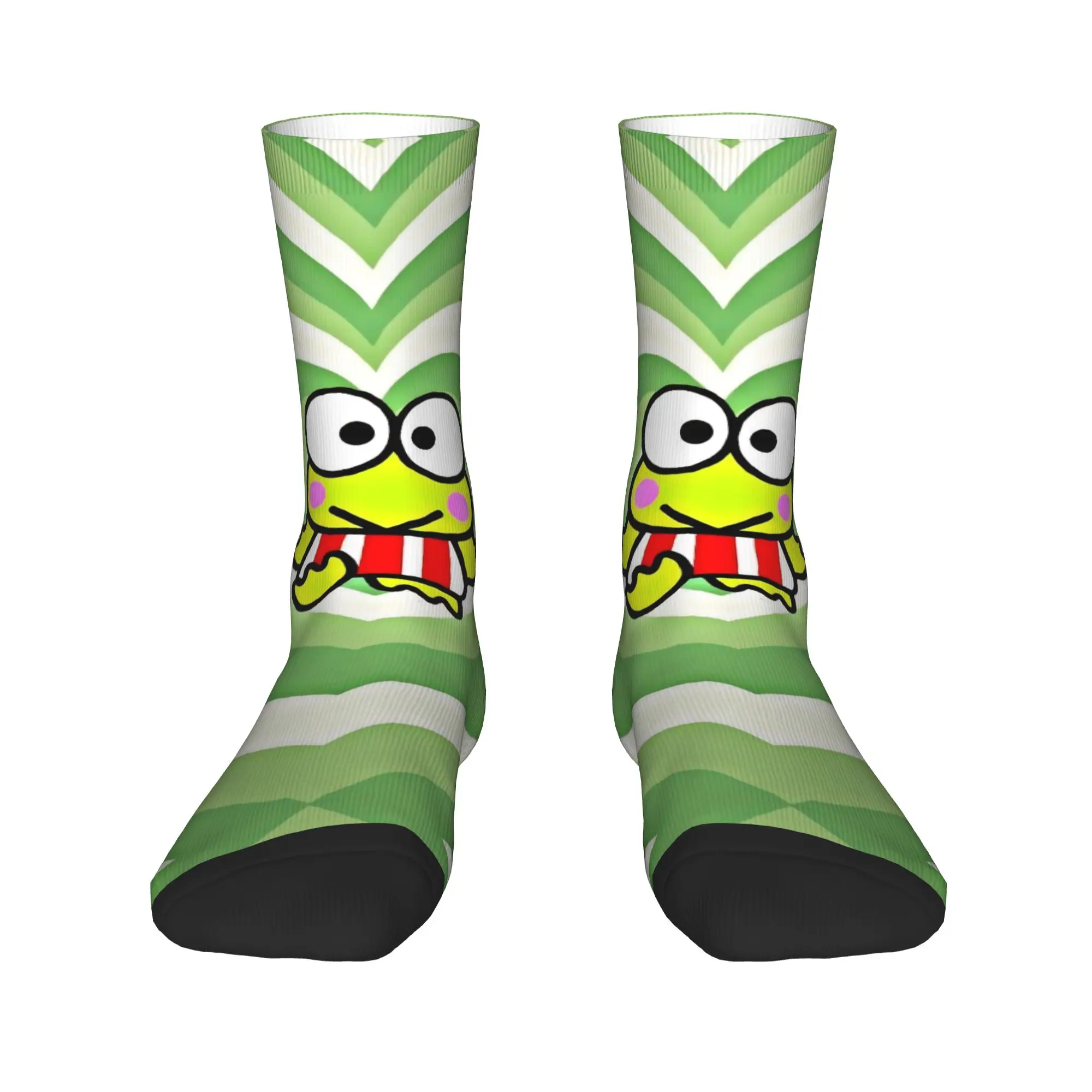 جوارب رجالية جوارب Keroppi kerokero غير قابلة للانزلاق جوارب ناعمة متوسطة الخريف تصميم غير رسمي جوارب ركوب الدراجات
