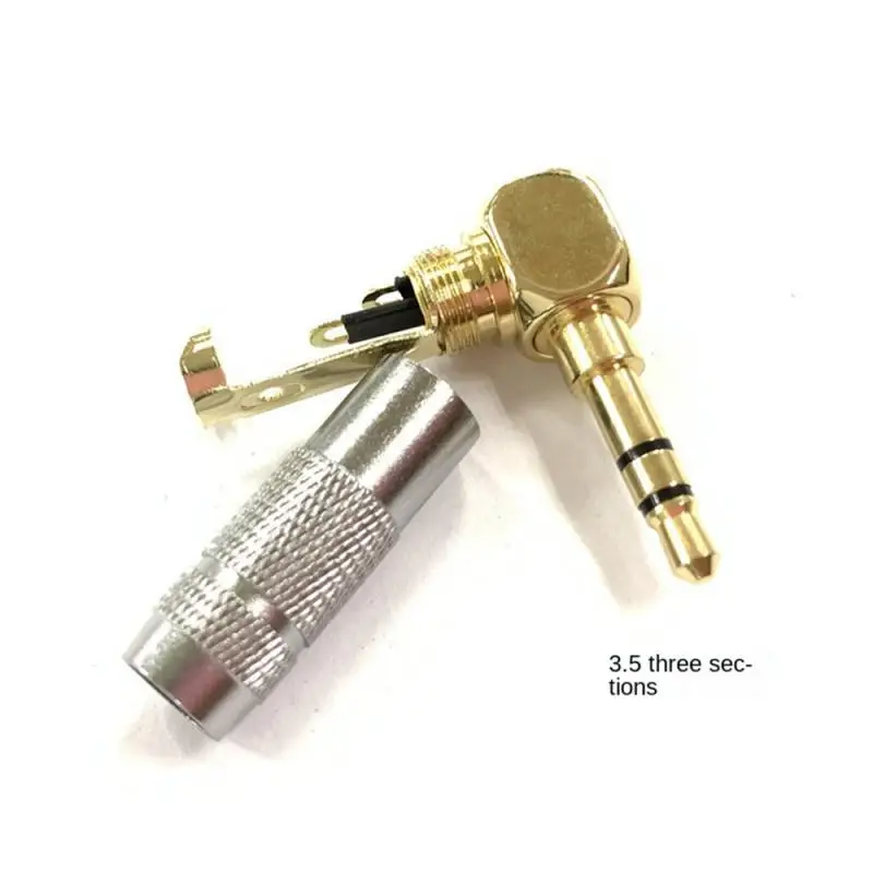 3.5mm Stereo 4 Pole Headphone Jack Audio Solders Stereo Headphone Male Plug Jack Audio Solders Connector