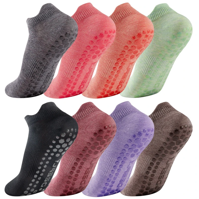 Women Anti-Slip Sock trampoline Yoga Sock Cotton Breathable Short Socks Elasticity Sport Boy Girl Outside Sport Socks EU33-39