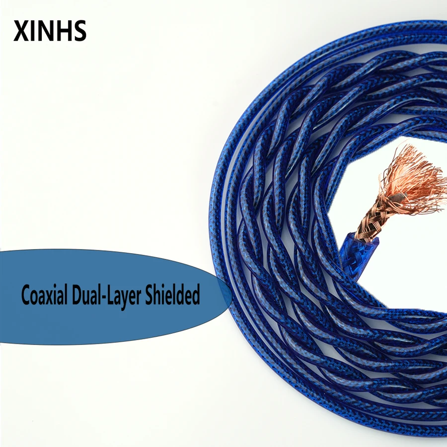 XINHS XH122 | 2-adriges Hi-Res HiFi-Upgrade-Kabel | Koaxial Dual-Layer Shielded 7NOCC – Detail 3