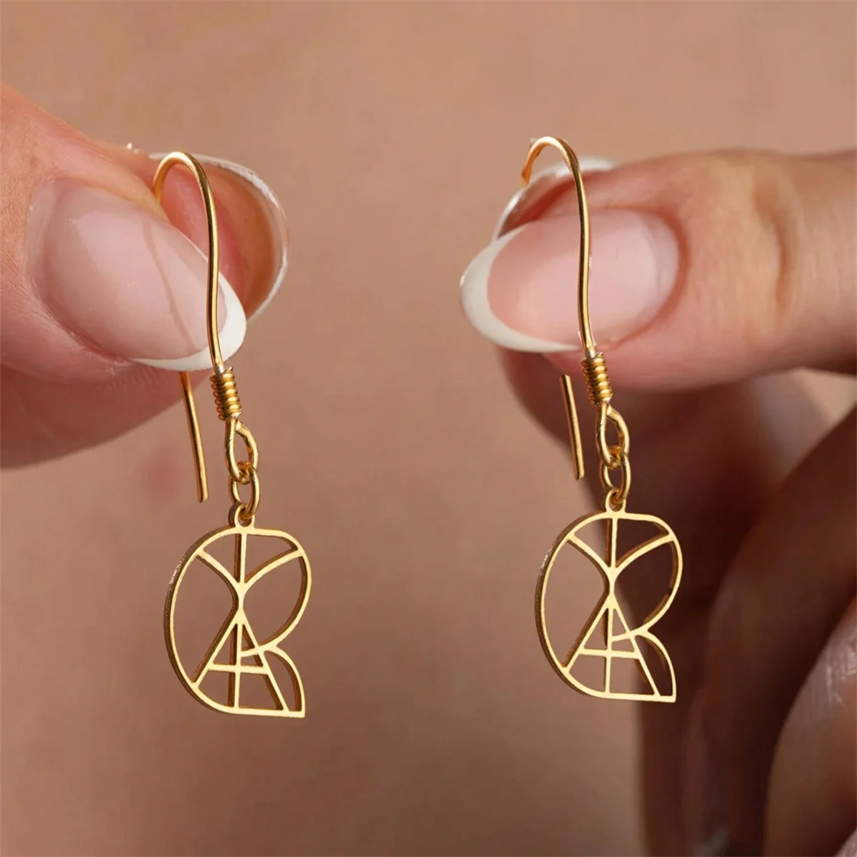 1 Pair Customized Name Logo Earrings For Women Simple Personalized Customization Name Stud Earring Stainless steel Jewelry