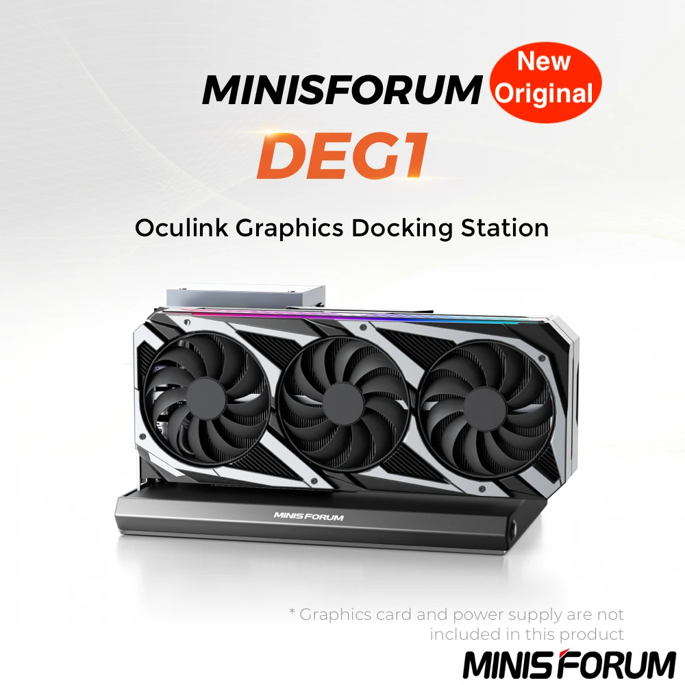 MINISFORUM DEG1/MGA1 Oculink Graphics Dock Station with RX-7600MXT supports up to RTX-4090/RX7900XTX MGA1 Graphics Graphics Dock