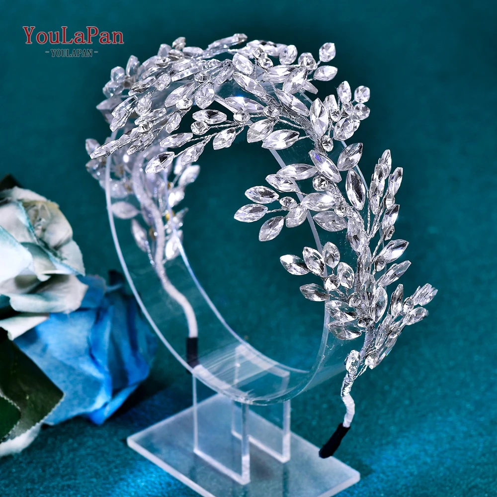 

YouLaPan Handmade Bridal Headband Rhinestone Hairband Wedding Hair Hoop Woman Banquet Party Accessories Bride Headpiece HP868