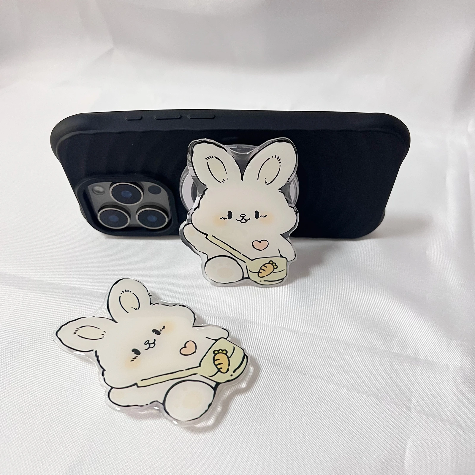 Supporto per telefono con coniglio adorabile per animali domestici carino Supporto Griptok per custodie iPhone Samsung Grip Tok Socket Staffa regalo per ragazza