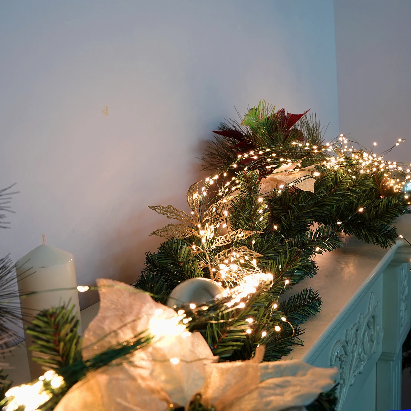 300LED Fairy Lights Branch Garland Lighting Christmas  String Tree  Holiday Ornaments Party Room Decorations for Home 2024