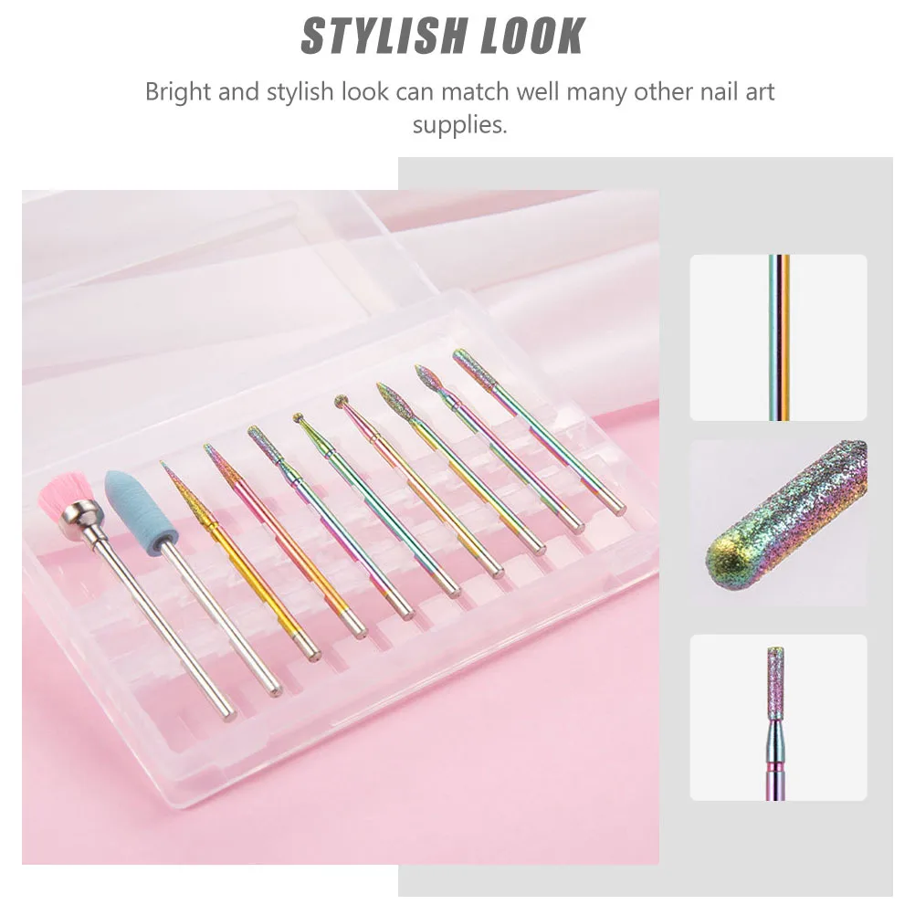 1 ensemble d'outils de forage à ongles, fourniture de manucure, Durable, Portable, petite taille, parfait pour le polissage quotidien des ongles, polisseuse de manucure
