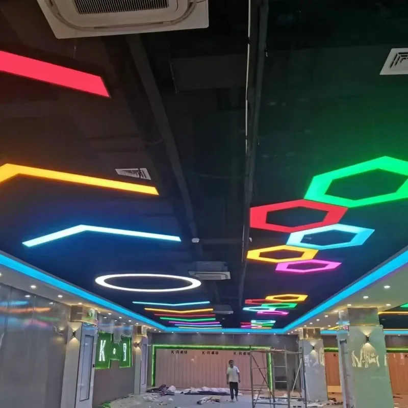 Billiards hall atmosphere light LED strip light Gym seamless splicing Supermarket Internet cafe atmosphere light Super bright