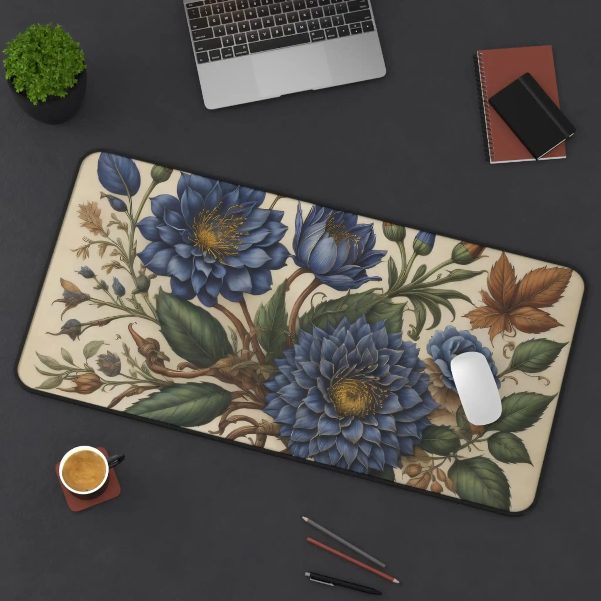 Botanical Floral Desk Mat office gift office supplies gift office desk mat gaming desk mat magical desk mat gaming mouse pad