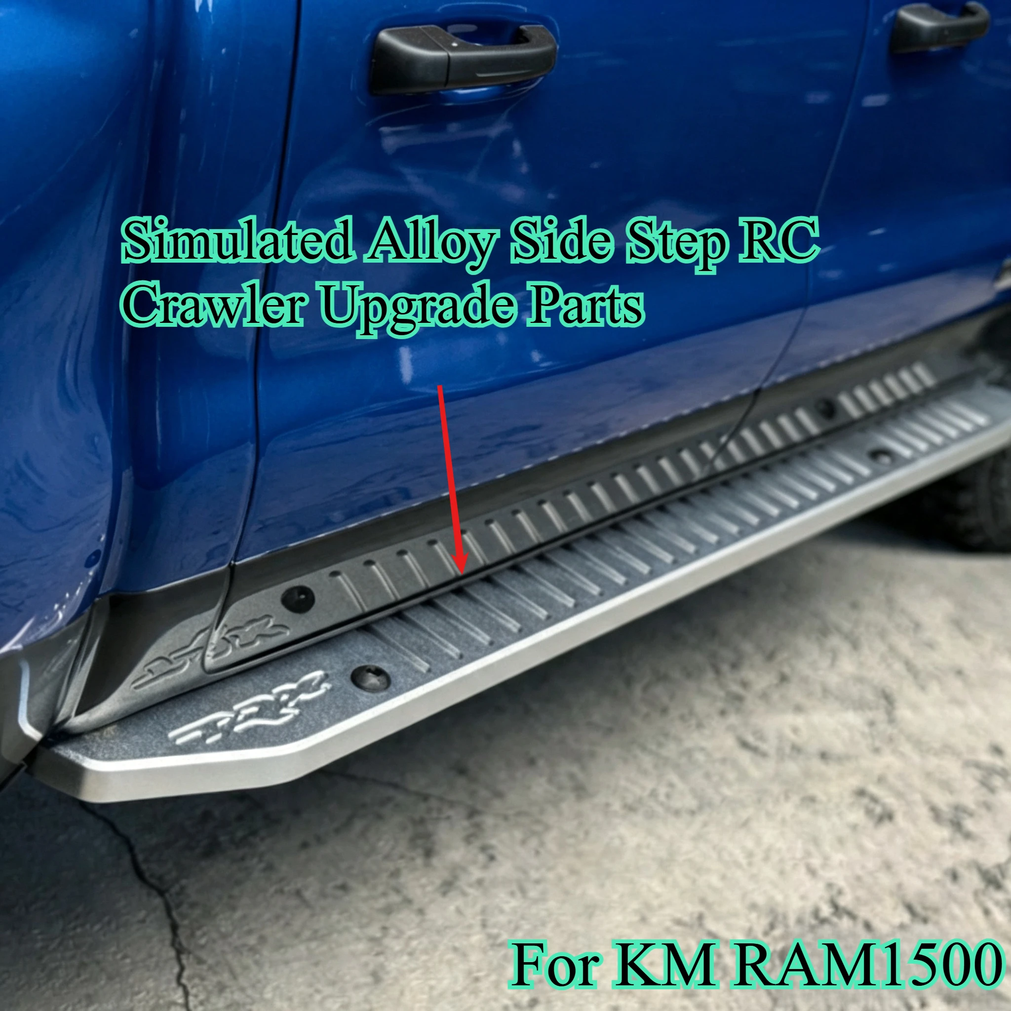1/8 RC Desert Truck DIY Custom Aluminum Side Step For KM RAM1500 Offroad RC Vehicle Personalized Exterior Upgrade Accessories
