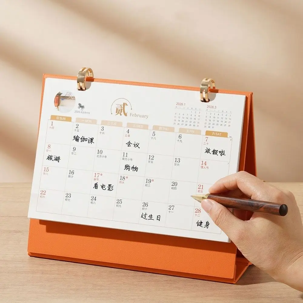 

Thick Paper 2026 Desktop Calendar Daily Schedule Memo Book Table Planner To Do List Scheduler Time Management for Home