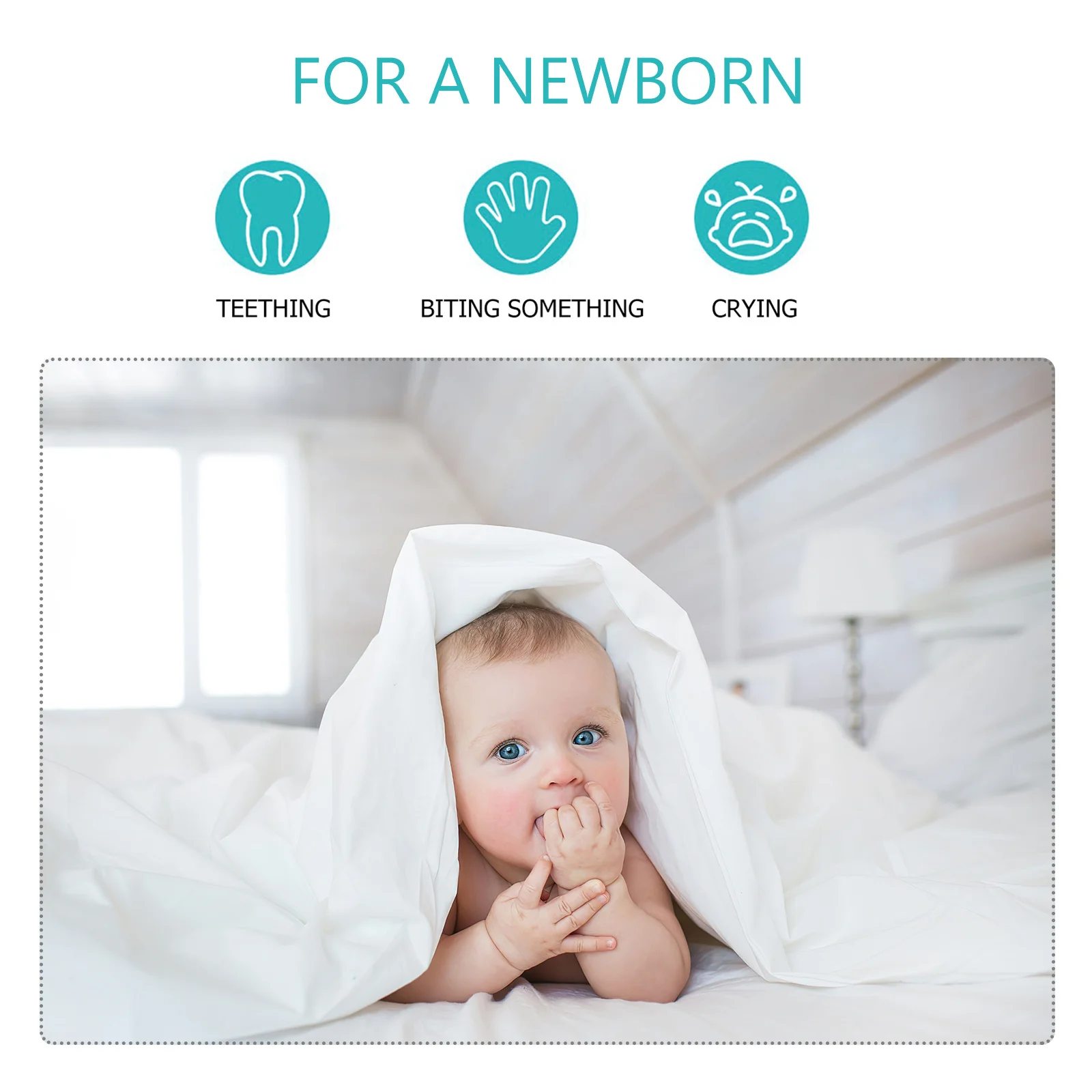 Silikon-Zugschnur-Beißring, flexibel, weiche Kanten, strukturierte Schnüre, leuchtende Farben, tragbar, für Babys, Reisen, pädagogisch, sensorisches Kleinkind