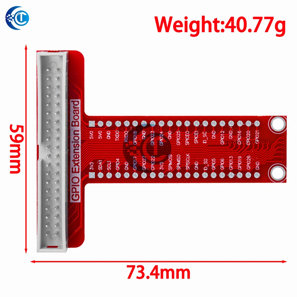 T Type GPIO Breakout Expansion Board Adapter with 20cm FC40 40pin Flat Ribbon Cable for Raspberry Pi 3 2 Model B & B+