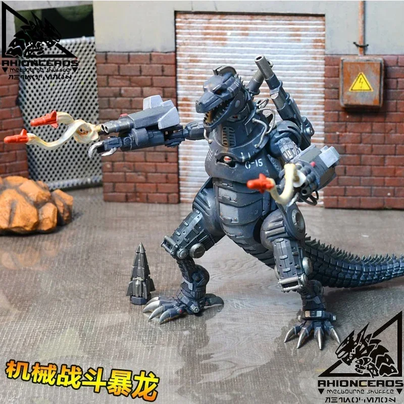 20cm King Of The Monsters Godzilla Anime Action Figure Standing Gojira Tai Mekagojira Full Joint Movable Figures Child Toy Gifts