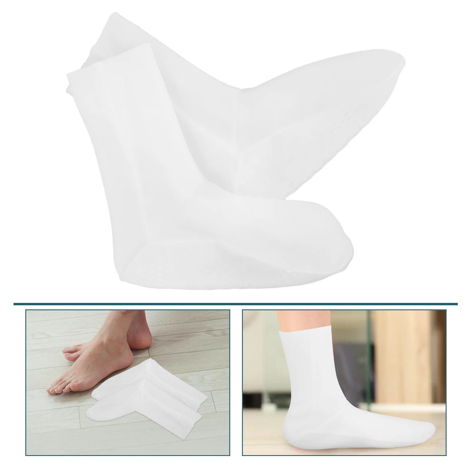 

1Pair Silicone Socks for Moisturizing Feet Softening Dry Cracked Foot Care Socks Gel Lining Shock Absorption for Women