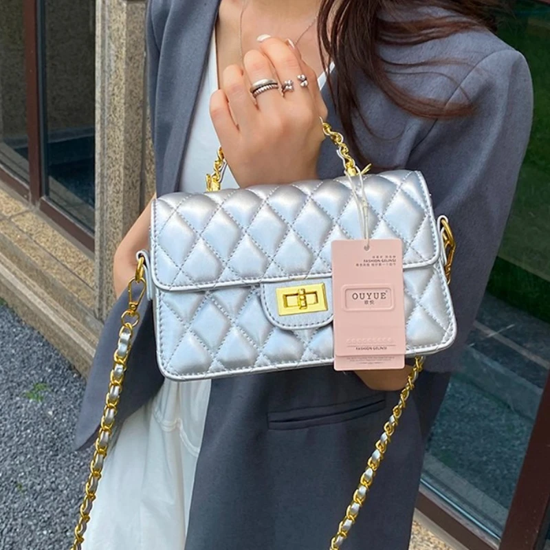 

Элегантная классическая винтажная сумка через плечо для женщин с однотонным буквенным логотипом и парижской модой