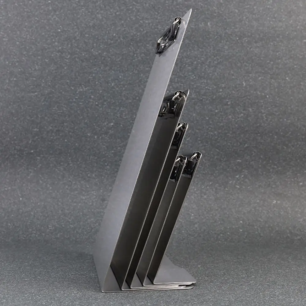 Premium Stainless Steel Menu Clip Stand Vertical Non-slip Bill Clip A4/A5/A7/B6/A6 Waterproof Receipt Holder Tabletop