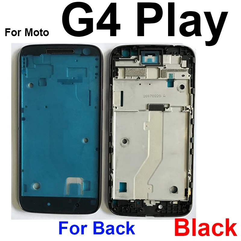 Copertura del telaio LCD centrale per Motorola Moto G3 G4 Plus G4 Play G5 Copertura dell'alloggiamento centrale Parti di riparazione della lunetta posteriore