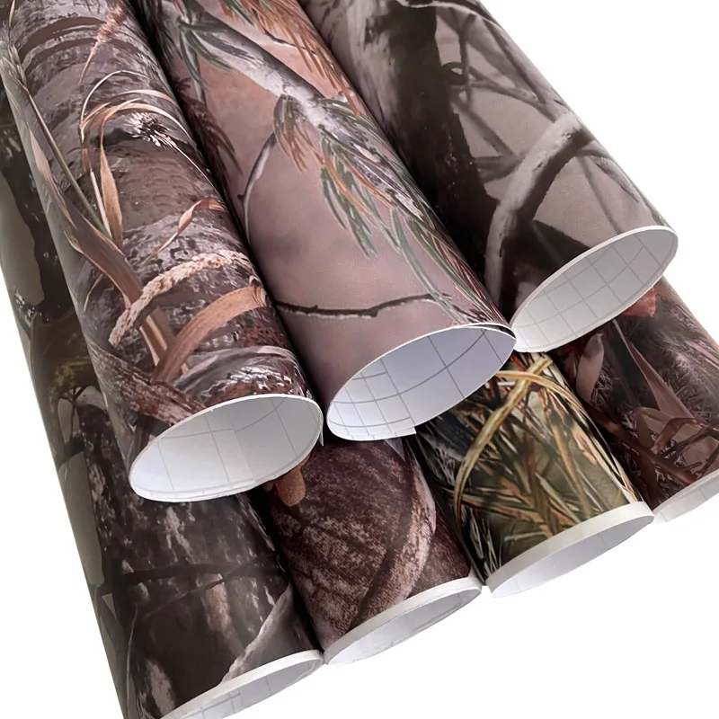 Premium wasserdichte Camouflage Jungle Woodland Vinyl Wrap Rolle DIY selbstklebende Aufkleber Aufkleber Air Release