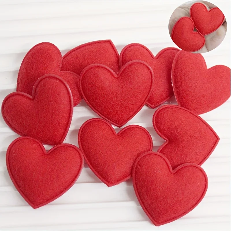 20 Stück/Set DIY-Filz-Herzornamente – perfekt für Hochzeiten, Valentinstags, Partys, Winter- und Neujahrsdekorationen – Detail 5